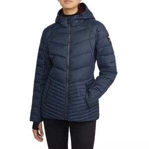 Pajar Size S Sunnybrooke Light Weight Core Fit Puffer Jacket Hooded Navy Blue